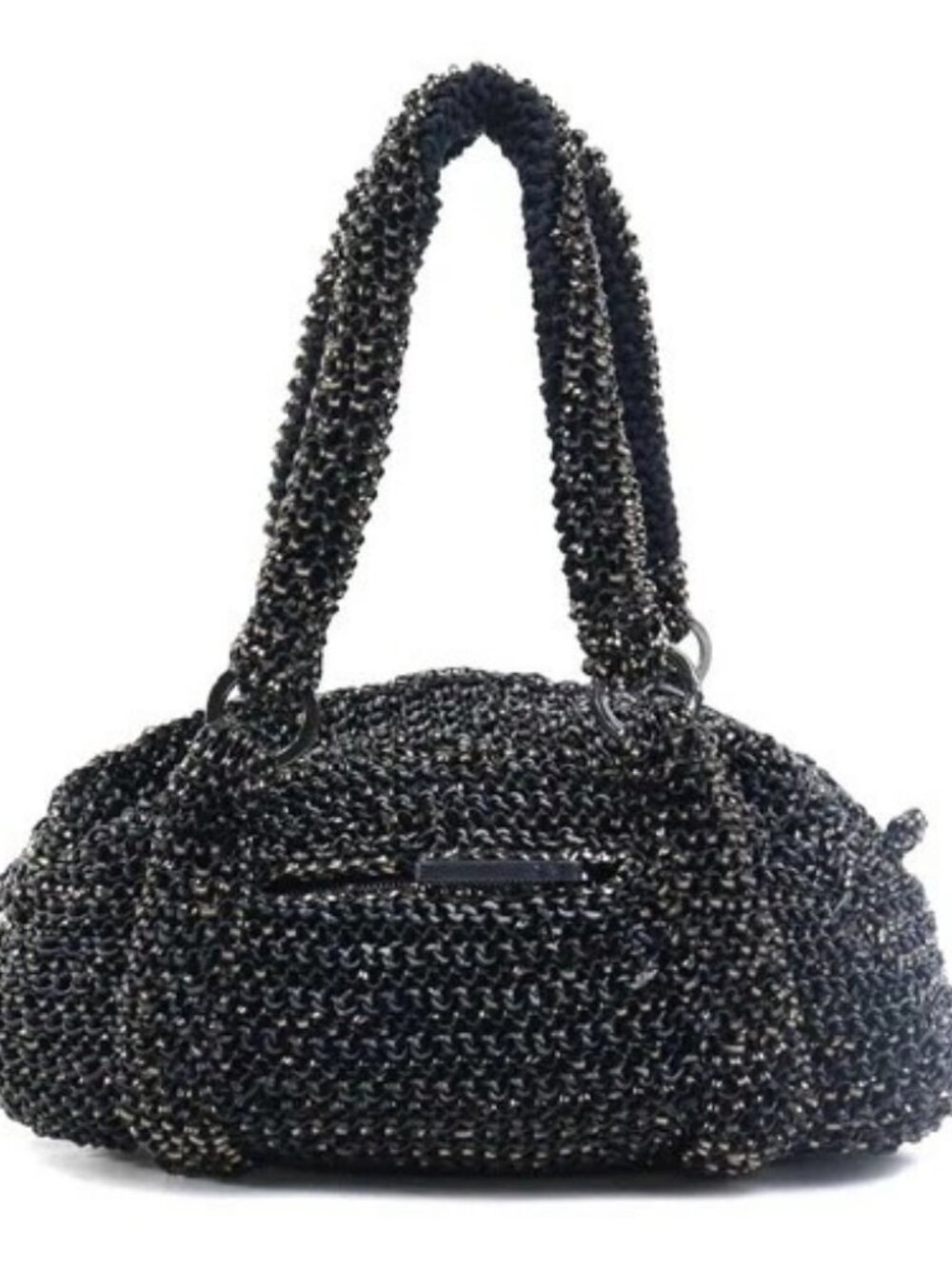 Auth ANTEPRIMA Handbag black PVC 56463a - Picture 3 of 16